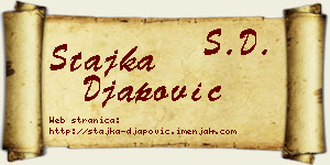 Stajka Đapović vizit kartica